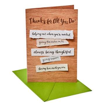 American Greetings Thank You Card (Appreciated)