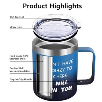 Gtmileo Insulated Coffee Mug - Perfect Gift for Boss