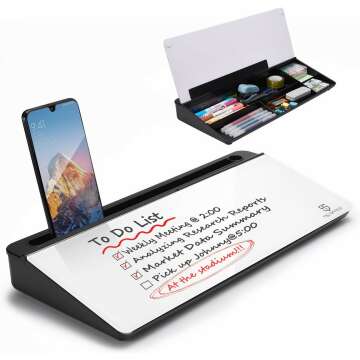 Small Glass Desktop Whiteboard - Organize Your Workspace Effectively