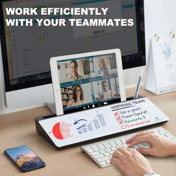 Small Glass Desktop Whiteboard for Organized Workspaces