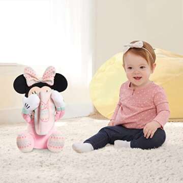 Disney Baby 11-inch Hide-and-Seek Minnie Mouse Interactive Plush, Music, Phrases, And Motion