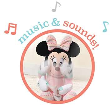 Disney Baby 11-inch Hide-and-Seek Minnie Mouse Interactive Plush, Music, Phrases, And Motion