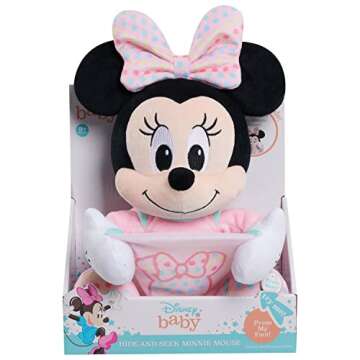 Disney Baby 11-inch Hide-and-Seek Minnie Mouse Interactive Plush, Music, Phrases, And Motion