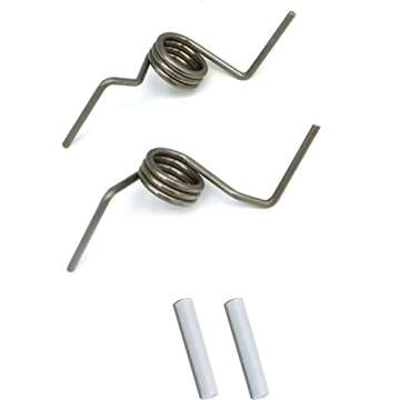 [DA81-01345B Spring OEM Mania] DA81-01345B 2-PACK NEW OEM Produced for SAMSUNG Refrigerator French Door Springs and 2 White Sleeve Pin Set Replacement Part