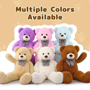 MaoGoLan Giant Teddy Bear - 4 Feet Tan Plush Stuffed Animal for Kids & Gifts