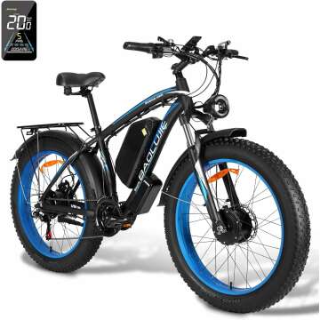 2000W Dual Motor Fat Tire Ebike - Speed & Power for Men & Women