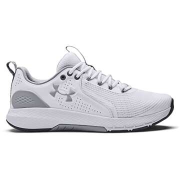 Under Armour Men's Charged Commit Tr 3, White (103)/Mod Gray, 14 US