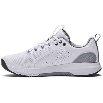 Under Armour Men's Charged Commit Tr 3, White (103)/Mod Gray, 14 US