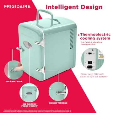 Frigidaire Mint Mini Fridge Cooler - 1 Gal Capacity