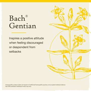 Bach Original Flower Remedies, Gentian - Accept Setbacks - Natural Homeopathic Flower Essence for Emotional Balance - Vegan, Gluten Free, Sugar Free - 20mL Dropper