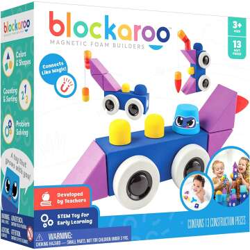 Blockaroo Magnetic Foam Building Blocks - Ultimate STEM Bath Toy for Kids