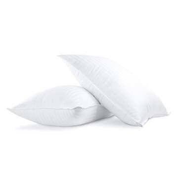 Sleep Restoration Gel Pillow - (2 Pack Queen) Best Hotel Quality Comfortable and Plush Cooling Gel Fiber Filled Pillow