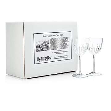 HISTORY COMPANY Nick & Nora 1934 "Hollywood” Crystal Cocktail Coupette 2-Piece Set (Gift Box Collection)