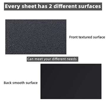 2 Pack Black ABS Plastic Sheet 12" x 16" x 1/8" (3mm) Thick,Great for DIY Projects,Moldable Than Acrylic Sheet,High Impact Strength Plastic(Matte & Textured Finish)