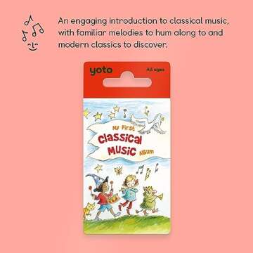 Yoto My First Classical Music Album – Kids Musical Card for Use with Player & Mini All-in-1 Audio Device, Educational & Screen-Free Listening with Calm & Relaxing Instrumental Songs