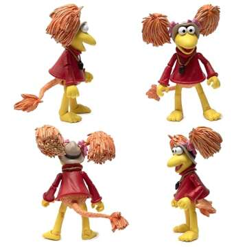 Boss Fight Studio Red, Fraggle Rock Collectible Action Figure – Highly Articulated Figurine - Accessories Including Hat, Magnifying Glass, Whistle, Maracas, Interchangeable Hands & Expression – 1:12