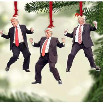 Trump Dancing Christmas Ornament for 2024