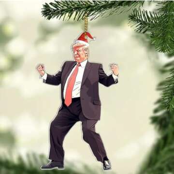 Trump Dancing Christmas Ornament for 2024