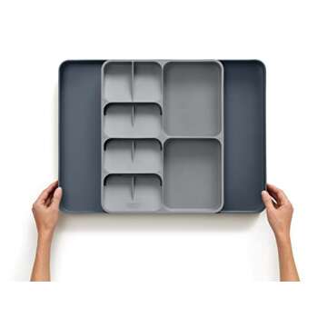 Joseph Joseph DrawerStore Kitchen Drawer Organizer Tray, Gray