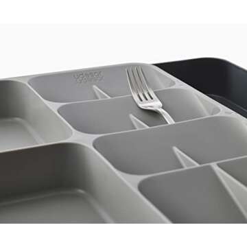 Joseph Joseph DrawerStore Kitchen Drawer Organizer Tray, Gray