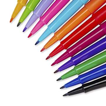 Vibrant 24-Count Paper Mate Flair Felt Tip Marker Pens