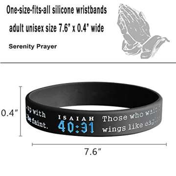 Jstyle 12PCS Silicone Christian Wristbands Bracelets for Men Women Faith Bible Verses Rubber Inspirational Bracelets Religious Jewelry