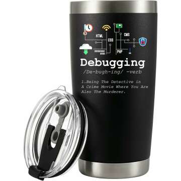 Vacuum Insulated Tumbler for Programmers & Coders - 20 oz