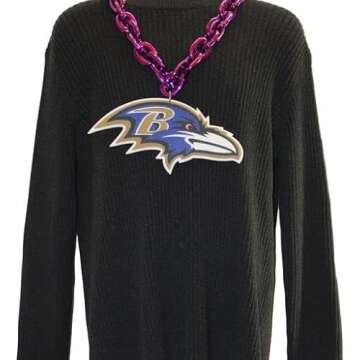 Aminco Baltimore Ravens NFL Team Fan Chain, Purple