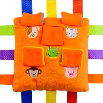 Buckle Toys - Bizzy Square - Learning Activity Game - Develop Motor Skills and Problem Solving - Occupational Therapy Toddler Travel Toy