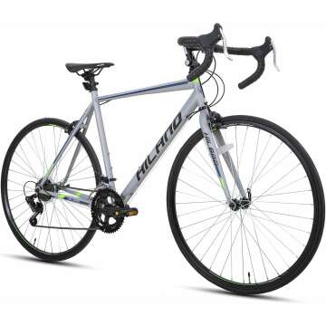 Hiland Road Commuter Bike 700C Wheels 14 speeds Racing Bike for Men Women, Urban Adult Bicycle