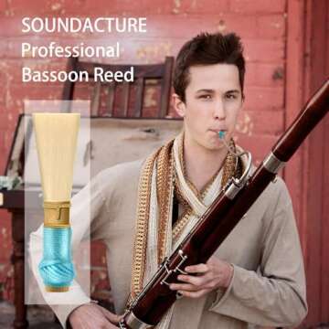 SOUNDACTURE Artist Bassoon Reed, Medium Soft, Handcrafted for Enhanced Durability & Sound Quality - Perfect for Students & Professionals, Reliable Playability, Exceptional Tone