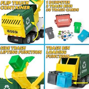 Friction Powered Garbage Truck Toy - Best Kids Toy!