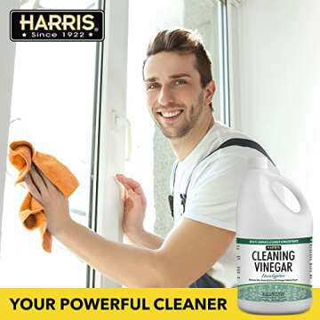 HARRIS Cleaning Vinegar All Purpose Household Surface Cleaner, 128oz (Eucalyptus)