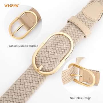 Unisex Braided Woven Stretch Belt - Whippy