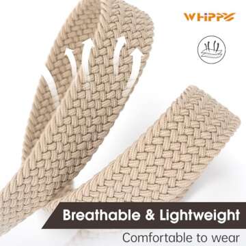 Unisex Braided Woven Stretch Belt - Whippy