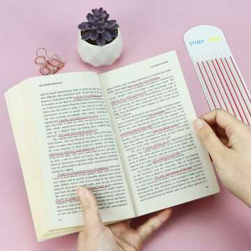 MultiBey 800Pcs Long Highlight Strips, Transparent Underline Highlighter Strips for Books, Rmovable Sticky Note Highlighter Tabs for Annotating (Short & Long Neon Highlight Strips)