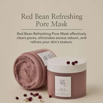 Beauty of Joseon Red Bean Pore Refreshing Mask Mud Cream Hydrating Wash Off Pack, Pore Cleansing Exfoliator, Korean Skin Care for Men and Women 140ml, 4.73 fl.oz