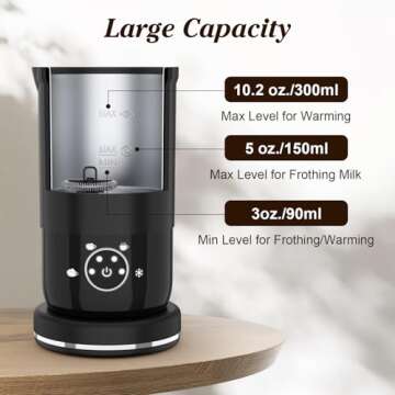 Electric Milk Frother & Steamer - DEVINC 4-in-1