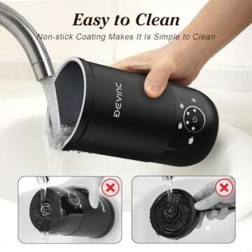 Electric Milk Frother & Steamer - DEVINC 4-in-1