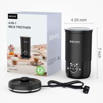 Electric Milk Frother & Steamer - DEVINC 4-in-1