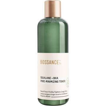 Biossance Squalane + BHA Pore Minimizing Toner. Get Visibly Clearer, Smaller-Looking Pores. Gently Exfoliates and Hydrates for Smooth, Refreshed Skin (4.5 fl oz)