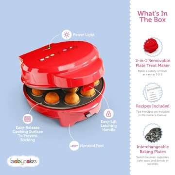 Babycakes Multi-Treat Baker, Electric Cake Pop Makers