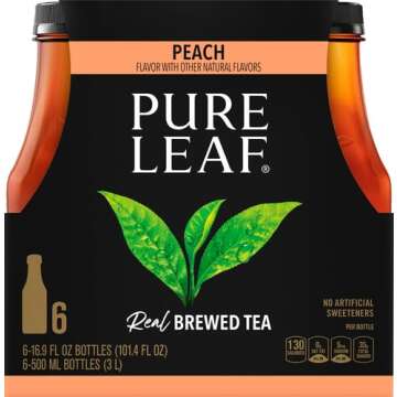 Pure Leaf, Peach, 16.9 Ounce (Pack of 6)