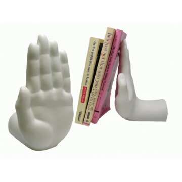 Tech Tools Stop Hand Bookends - Desktop Madness Series (HS-8003)