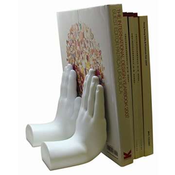 Tech Tools Stop Hand Bookends - Desktop Madness Series (HS-8003)