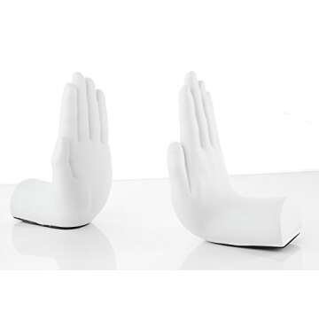 Tech Tools Stop Hand Bookends - Desktop Madness Series (HS-8003)