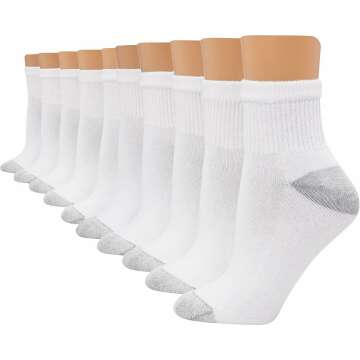 Hanes Women's Ankle Soft Moisture-Wicking Socks