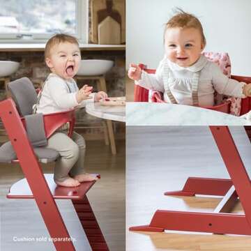 Stokke Tripp Trapp Baby Set, Natural - Convert The Tripp Trapp Chair into High Chair - Removable Seat + Harness for 6-36 Months - Compatible with Tripp Trapp Models After May 2006