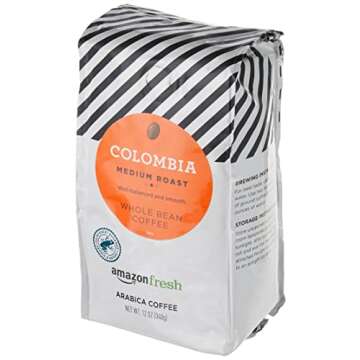 Amazon Fresh Colombia Whole Bean Coffee - Medium Roast - 12oz