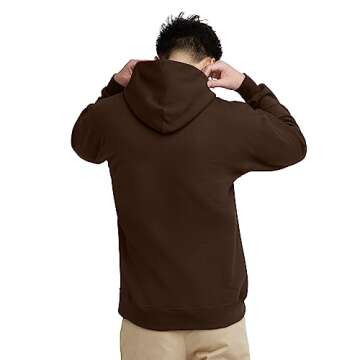 Hanes Ultimate Heavyweight Fleece Hoodie for Men | Dark Chocolate